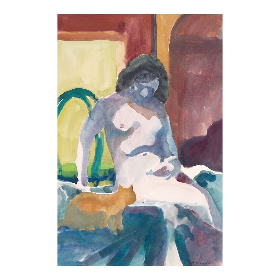 PAUL WONNER (1920-2008) Untitled, circa 1960: PAUL WONNER (1920-2008) Untitled, circa 1960 signed 'Paul Wonner' (lower right) watercolor and graphite on paper 17 3/4 x 11 3/4 in. 45.1 x 29.9 cm. Footnotes: Provenance Collection of Patricia