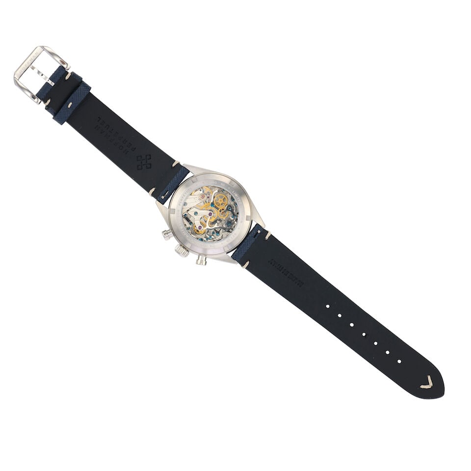 Hoffman for Perpétuel. A Limited Edition stainless steel manual wind chronograph wristwatch... - 2