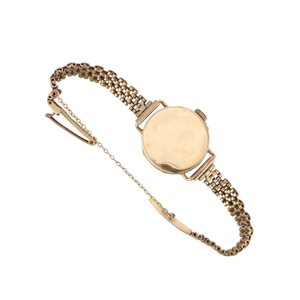 Longines. A lady's continental gold enamel and diamond set manual wind bracelet watch Circa 1930 - 4