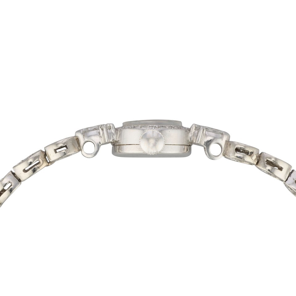 Mathey-Tissot. A lady's platinum and diamond set manual wind bracelet watch Circa 1930 - 2