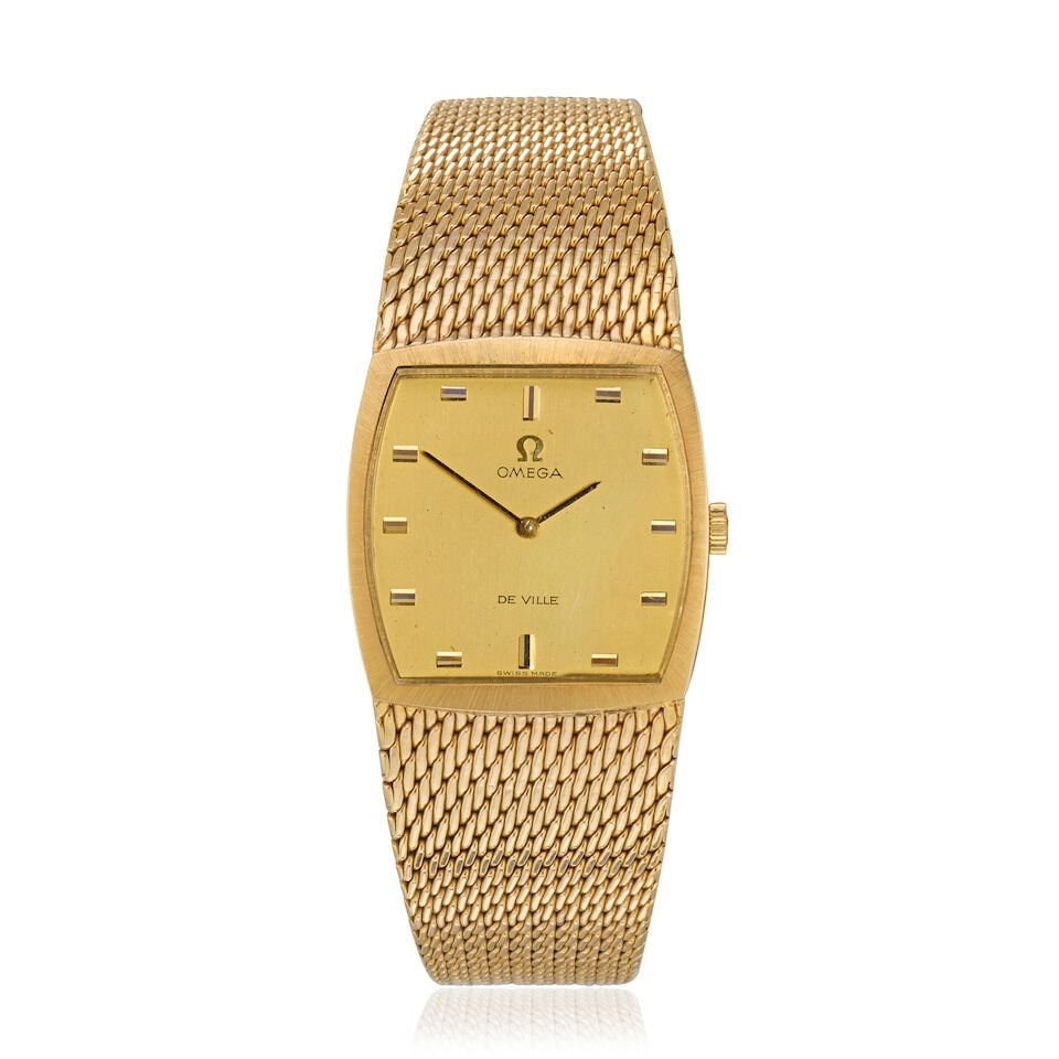 Omega. A 9K gold manual wind bracelet watch De Ville, Ref: 1061, London Hallmark for 1970 (1 of 3)