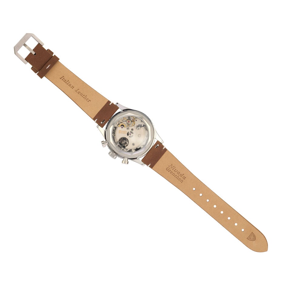 Nivada Grenchen for Perpétuel. A Limited Edition stainless steel manual wind chronograph wr... - 2