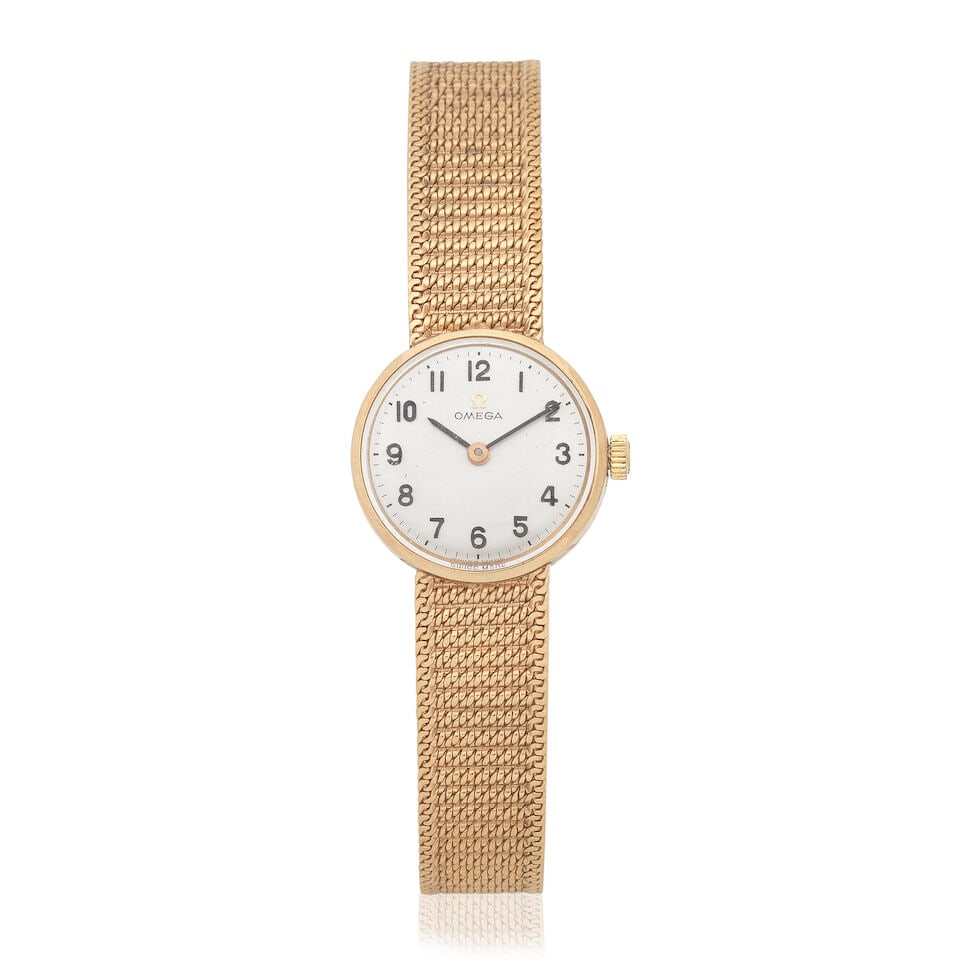 Omega. A lady's 9K gold manual wind bracelet watch London Hallmark for 1968 (1 of 3)
