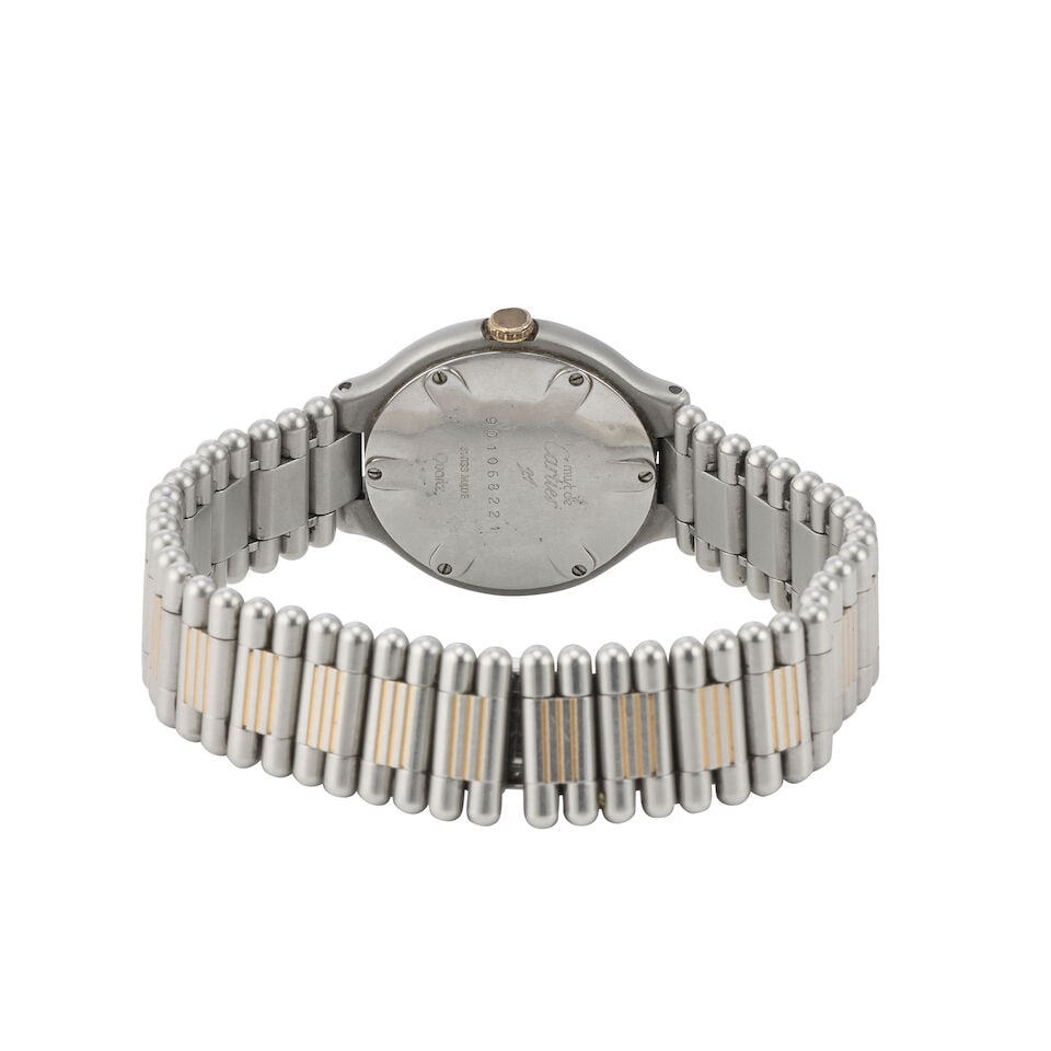 Cartier. A stainless steel and gold quartz bracelet watch Must de Cartier 21 , Circa 1998 - 2