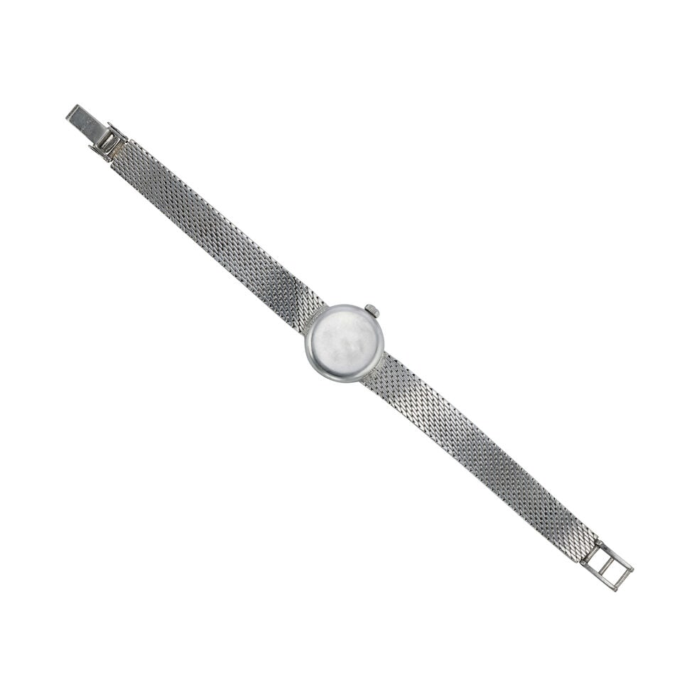 Omega. An 18K white gold diamond set manual wind bracelet watch London Hallmark for 1969 - 3