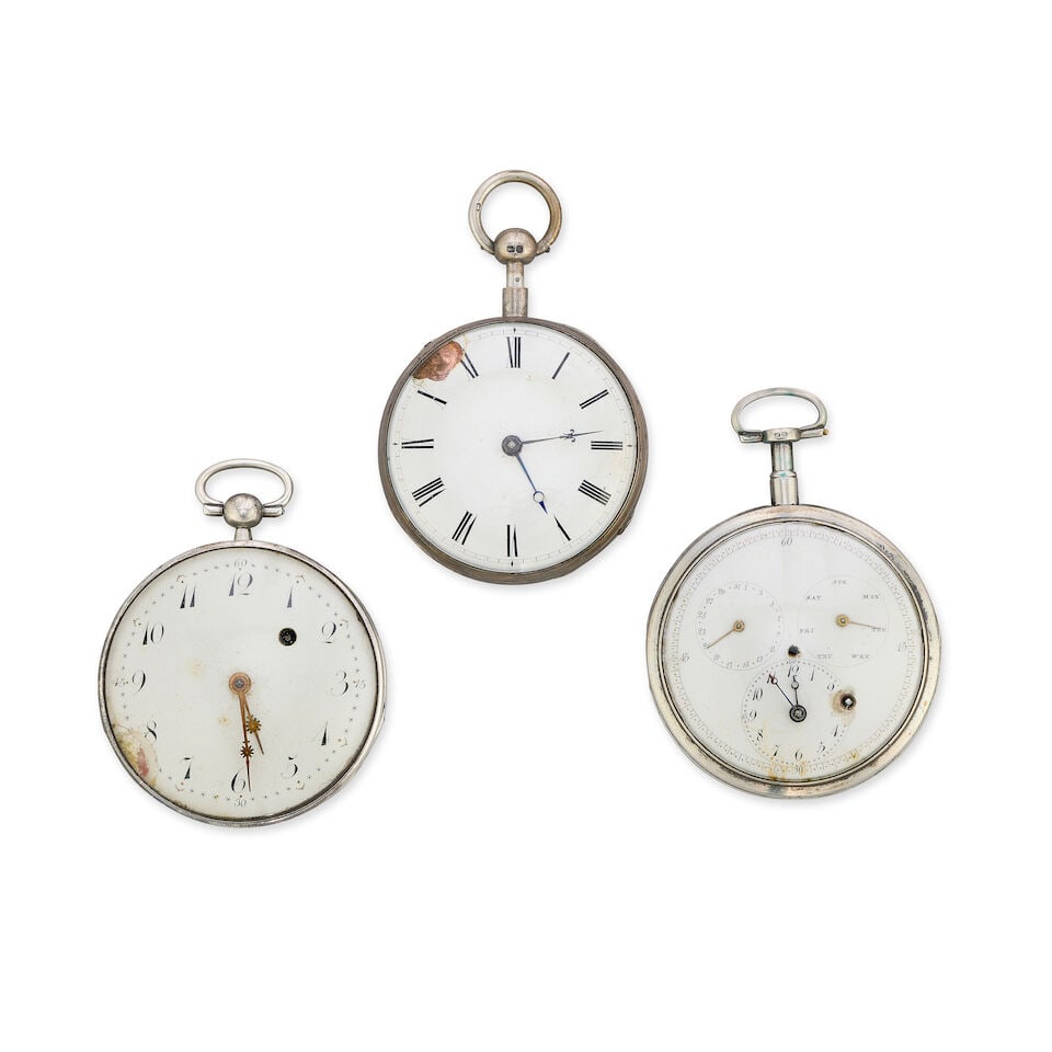 A lot of three silver pocket watches including a quarter repeater (3) Various dates (1 of 3)