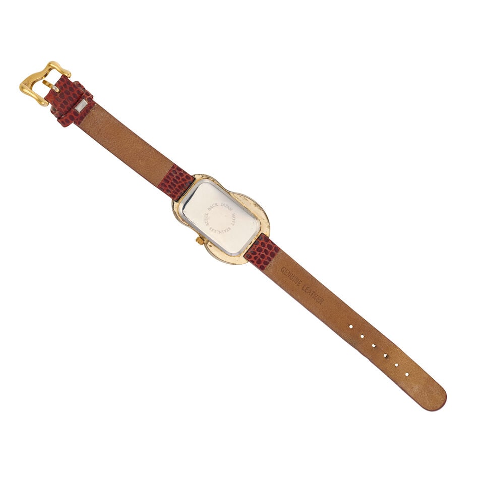 Softwatch by Exaequo. A gold plated quartz wristwatch with mother of pearl dial Purchased 20th J... - 2