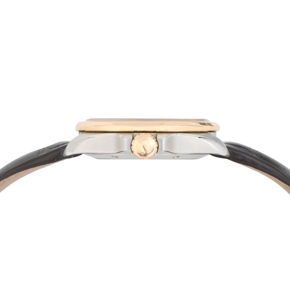 TAG Heuer. A stainless steel and rose gold automatic calendar wristwatch with dual time Grand C... - 2