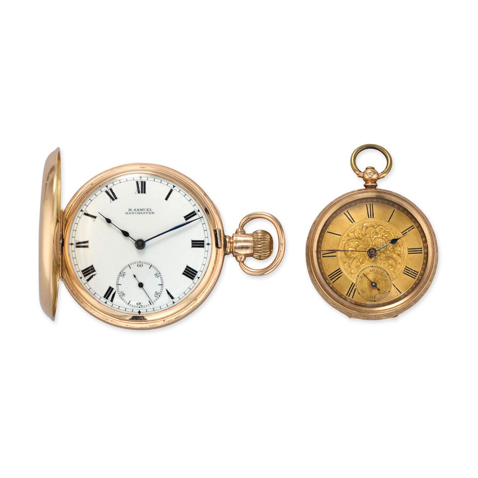 A lot of two gold pocket watch (2) Various dates (1 of 3)