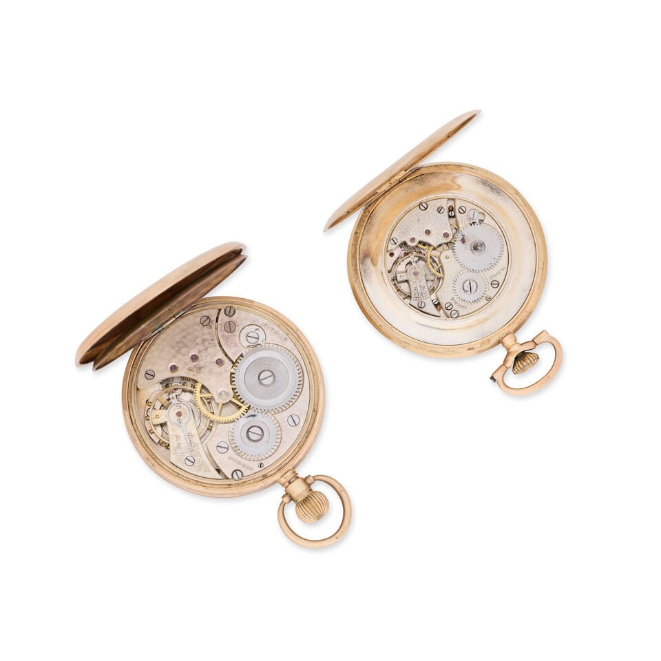 A lot of two 9K gold pocket watches (2) Various dates - 2