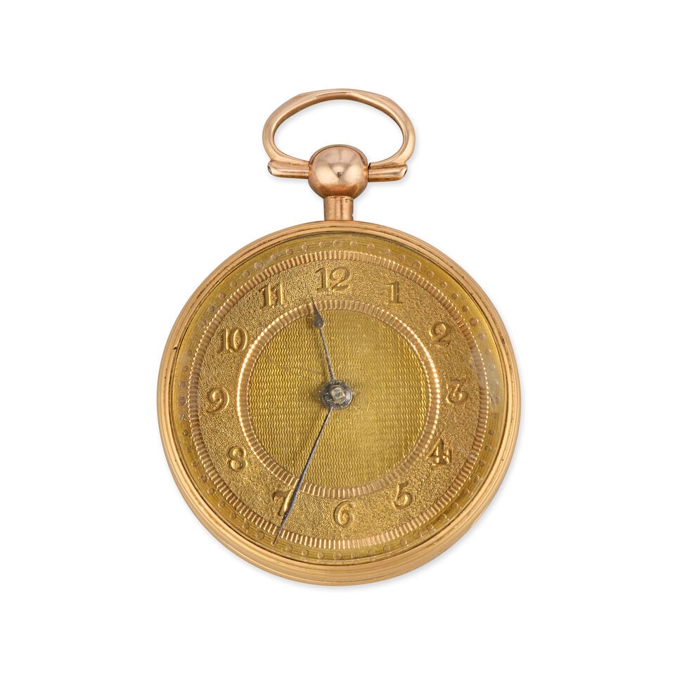 An 18K gold key wind open face pocket watch London Hallmark for 1806 (1 of 4)