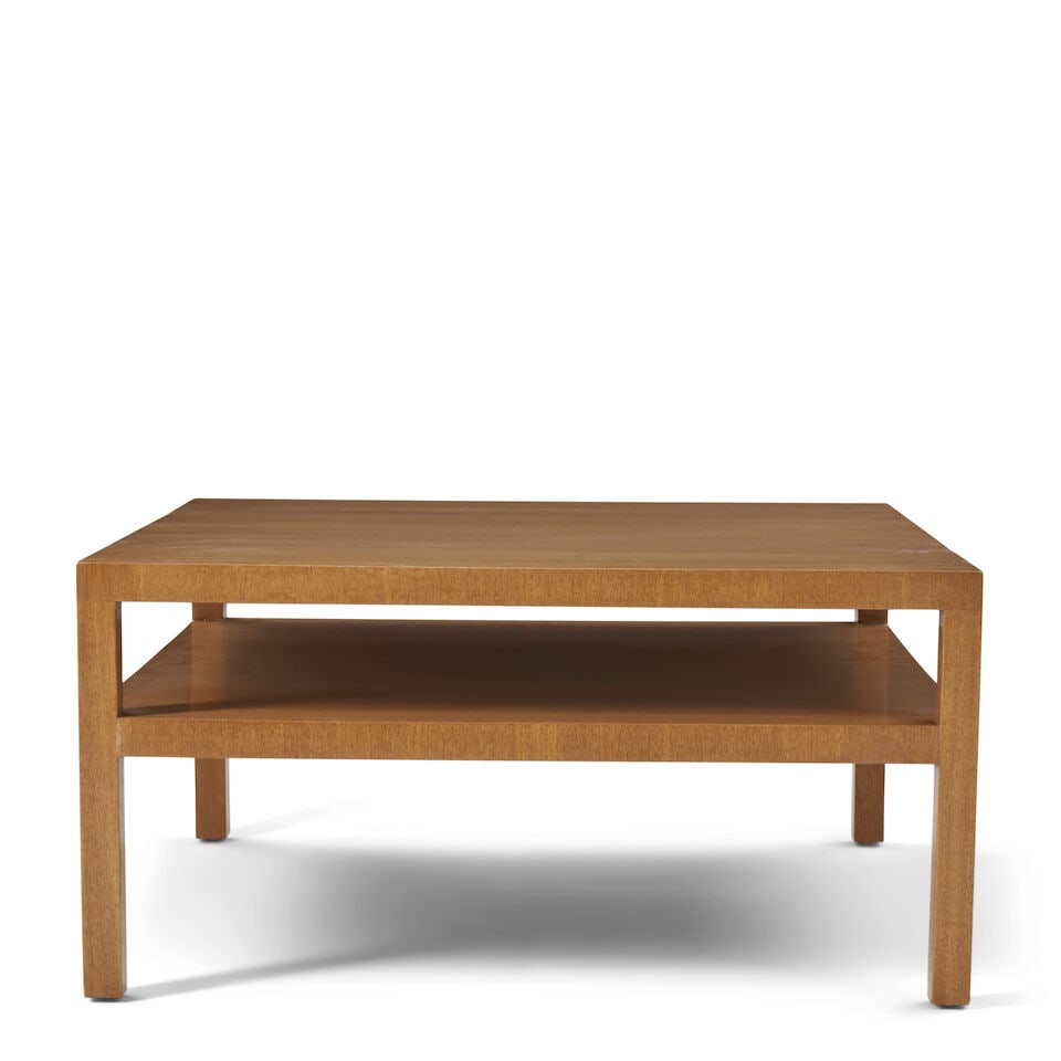 T.H. ROBSJOHN-GIBBINGS (1905-1976) FOR WIDDICOMB Coffee Tablecirca 1950walnut, walnut veneer, ma... (1 of 2)