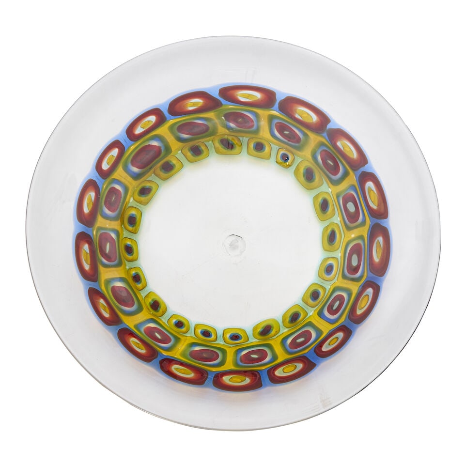 ANZOLO FUGA (1918-1998) FOR A.V.E.M. Chargercirca 1960Murrine glass, unmarkedheight 2in; diamete... (1 of 2)