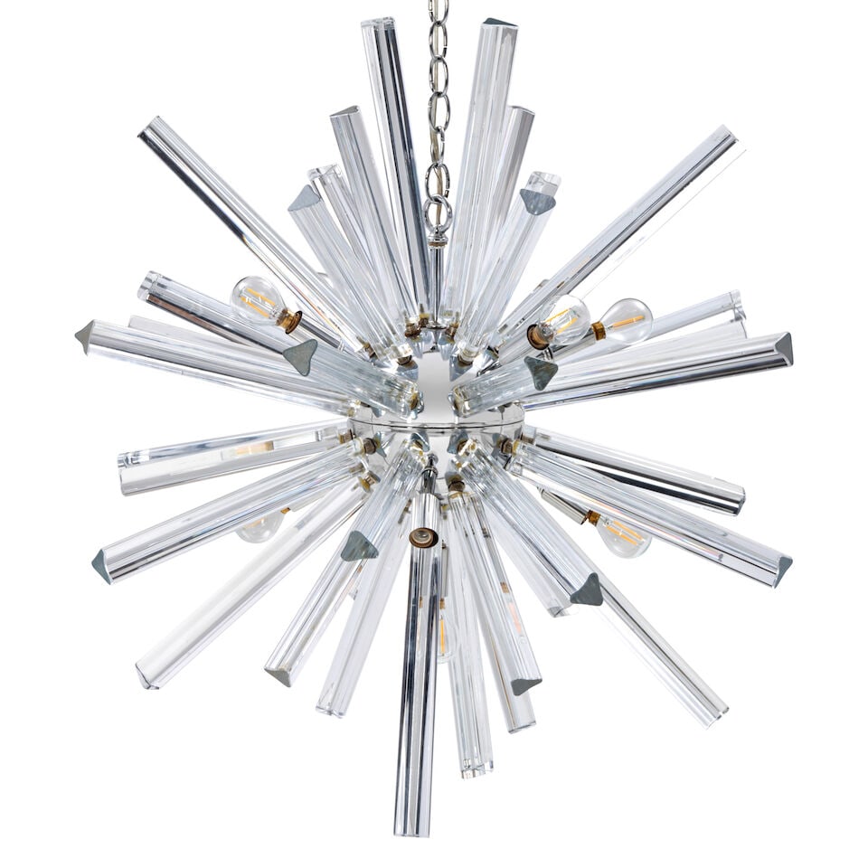 VENINI (FOUNDED 1921) FOR CAMER LIGHTING 'Sputnik' Chandelier Model No 30011970sglass, polished ... (1 of 2)