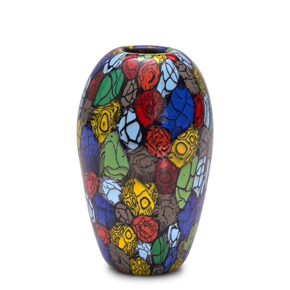 VITTORIO FERRO (1932-2012) Vasedated 1984Murrine glass, signed and dated 'Vittorio Ferro '84'hei... (1 of 2)