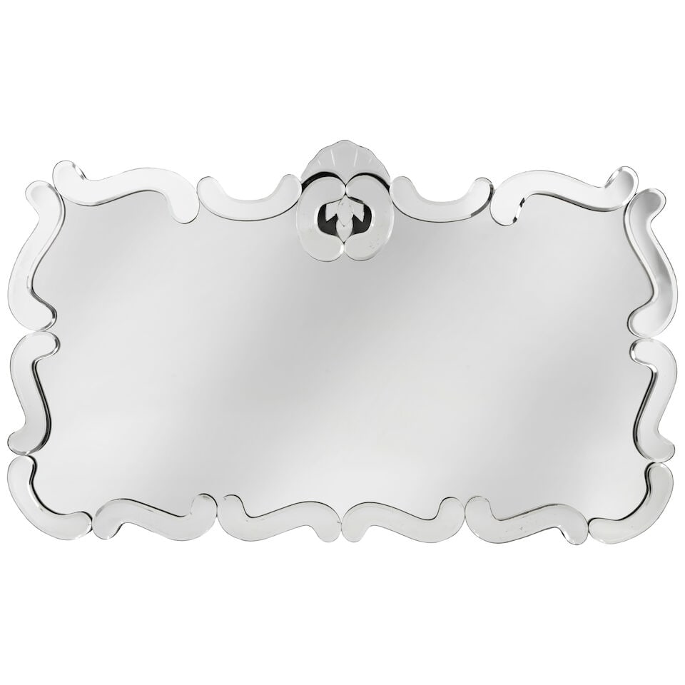 REGENCY MODERNE Mirrorcirca 1945beveled mirror glass, plywood, unmarkedheight 35 3/4in; width 58... (1 of 1)