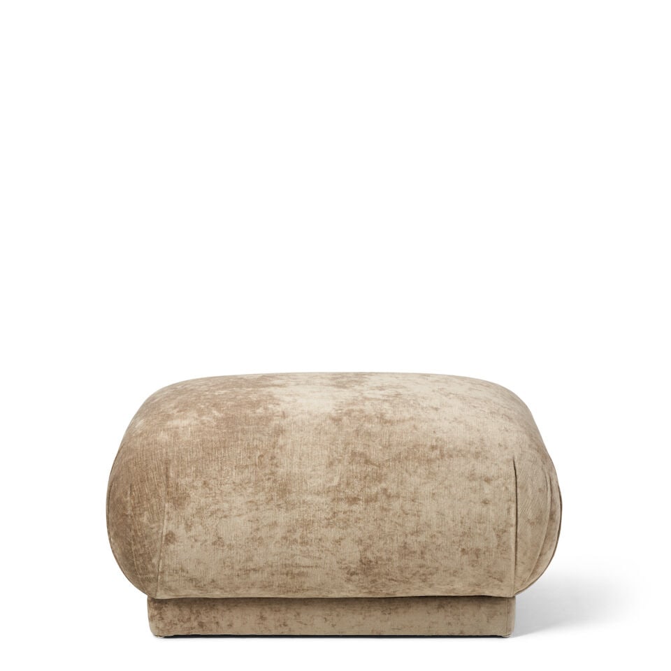 KARL SPRINGER-STYLE Ottomancirca 1985upholsteryheight 17in; width 33in; depth 16in (1 of 2)