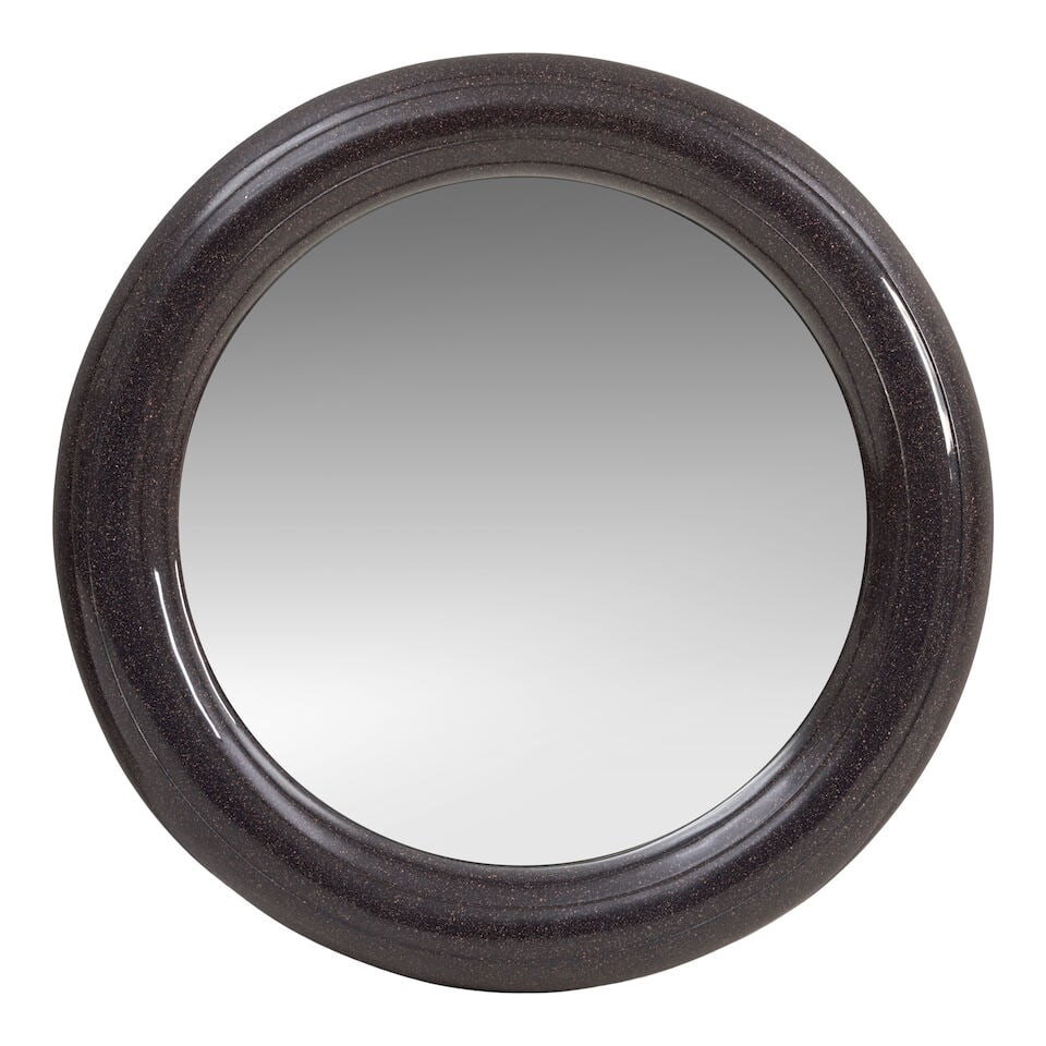 KARL SPRINGER (1931-1991) 'Bullseye Mirror'1980sLacquer in immitation of Egyptian porphyry, mirr... (1 of 2)