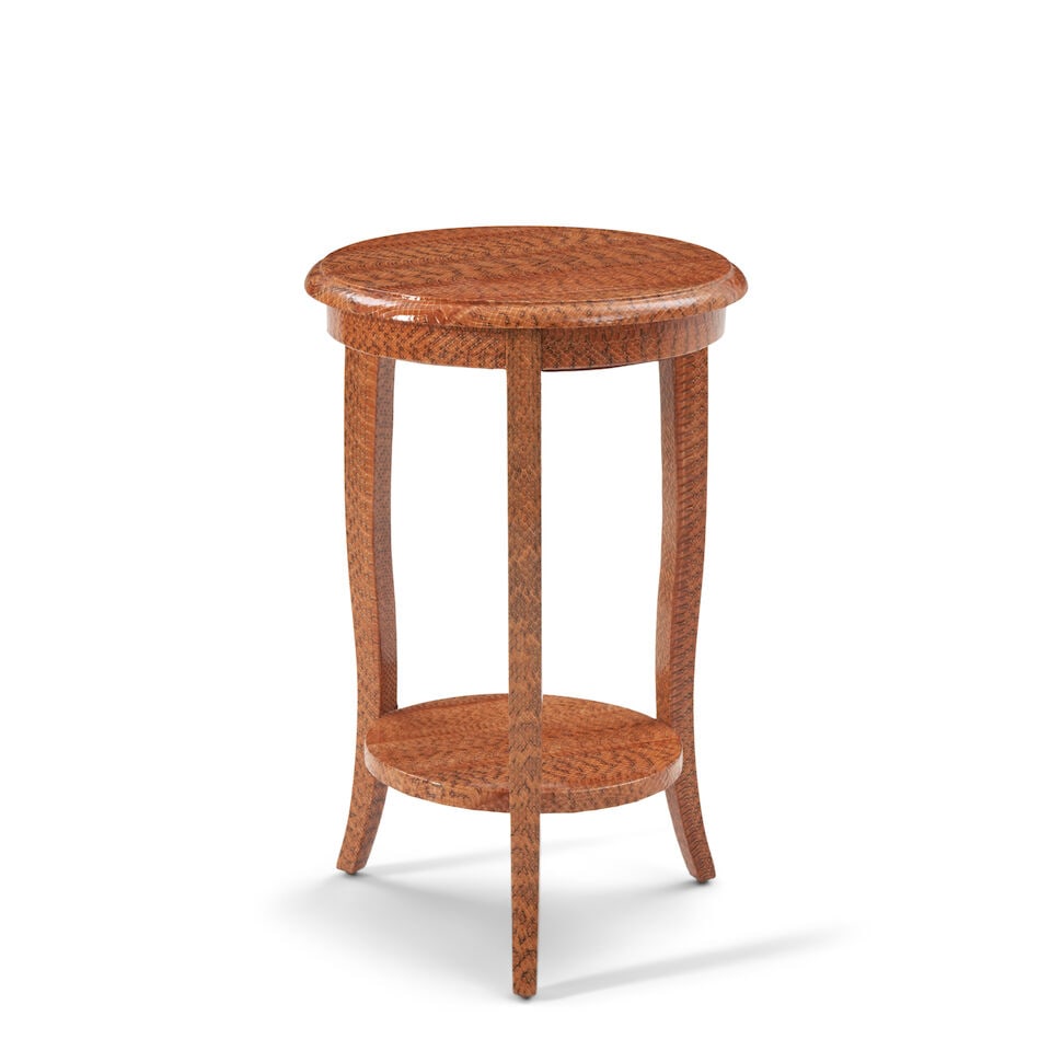 LOBEL ORIGINALS (1998-2025) Side Tableearly 21st centurywood, plywood, cobra snakeskin, maker's ... (1 of 2)