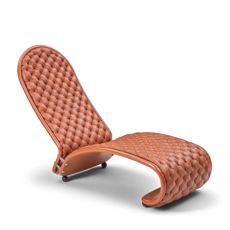 VERNER PANTON (1926-1998) FOR FRITZ HANSEN Chaisedesigned circa 1962, produced circa 1975tufted ... (1 of 3)