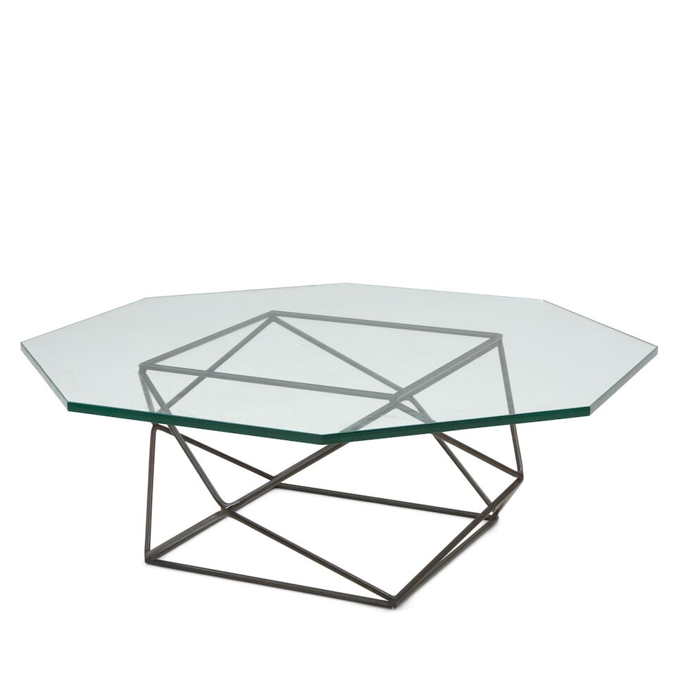 MILO BAUGHMAN (1923-2003) FOR DIRECTIONAL 'Geodesic' Coffee Table, model 50131970sbronze-patinat... - 2