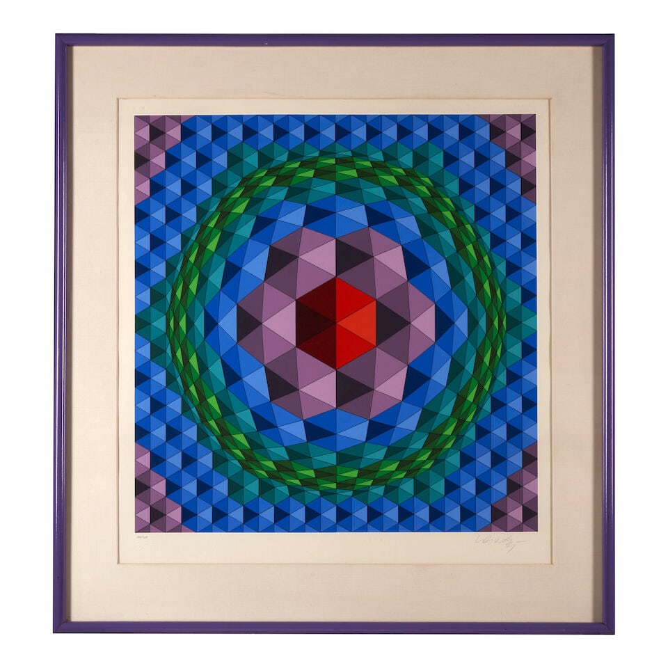 VICTOR VASARELY (1906-1997) 'Tectie'color serigraph on wove papersigned in pencil l.r., numbered... (1 of 3)