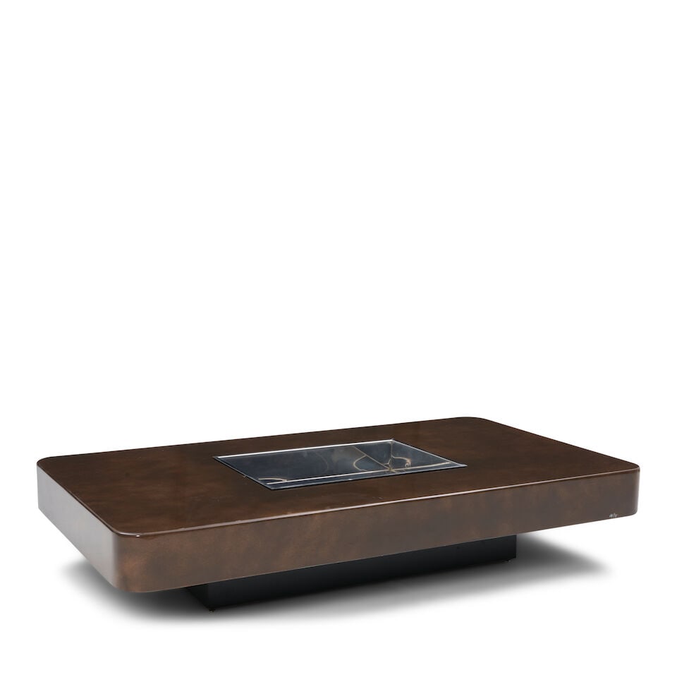 WILLY RIZZO (1928-2013) Low Tablecirca 1970lacquered wood, chromed steel, Formica, signed 'Willy... (1 of 3)