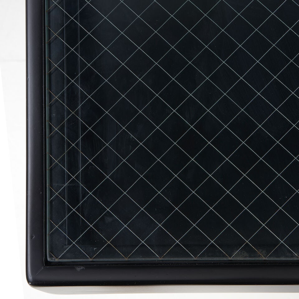 JUAN MONTOYA (BORN 1945) Dining Tablecirca 1981lacquered wood, wire glass, particle board, unmar... - 3