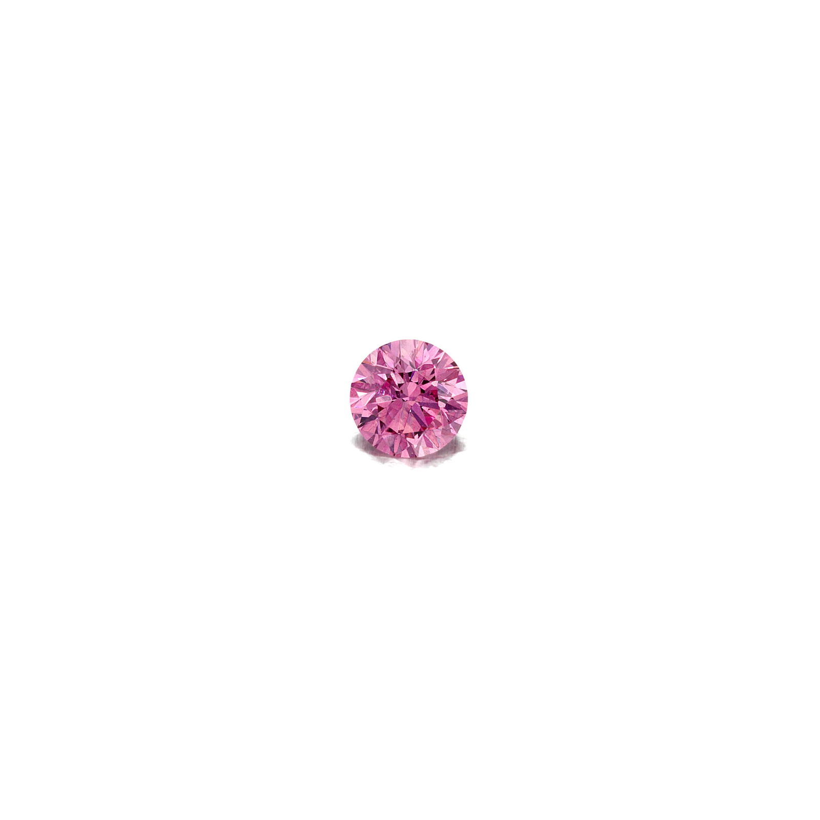 AN UNMOUNTED FANCY INTENSE PURPLISH PINK DIAMOND: AN UNMOUNTED FANCY INTENSE PURPLISH PINK DIAMONDA round brilliant-cut, Fancy Intense Purplish Pink diamond, weighing 0.19 caratFootnotes:Accompanied by GIA Report 6204809066, dated January 14, 2020,
