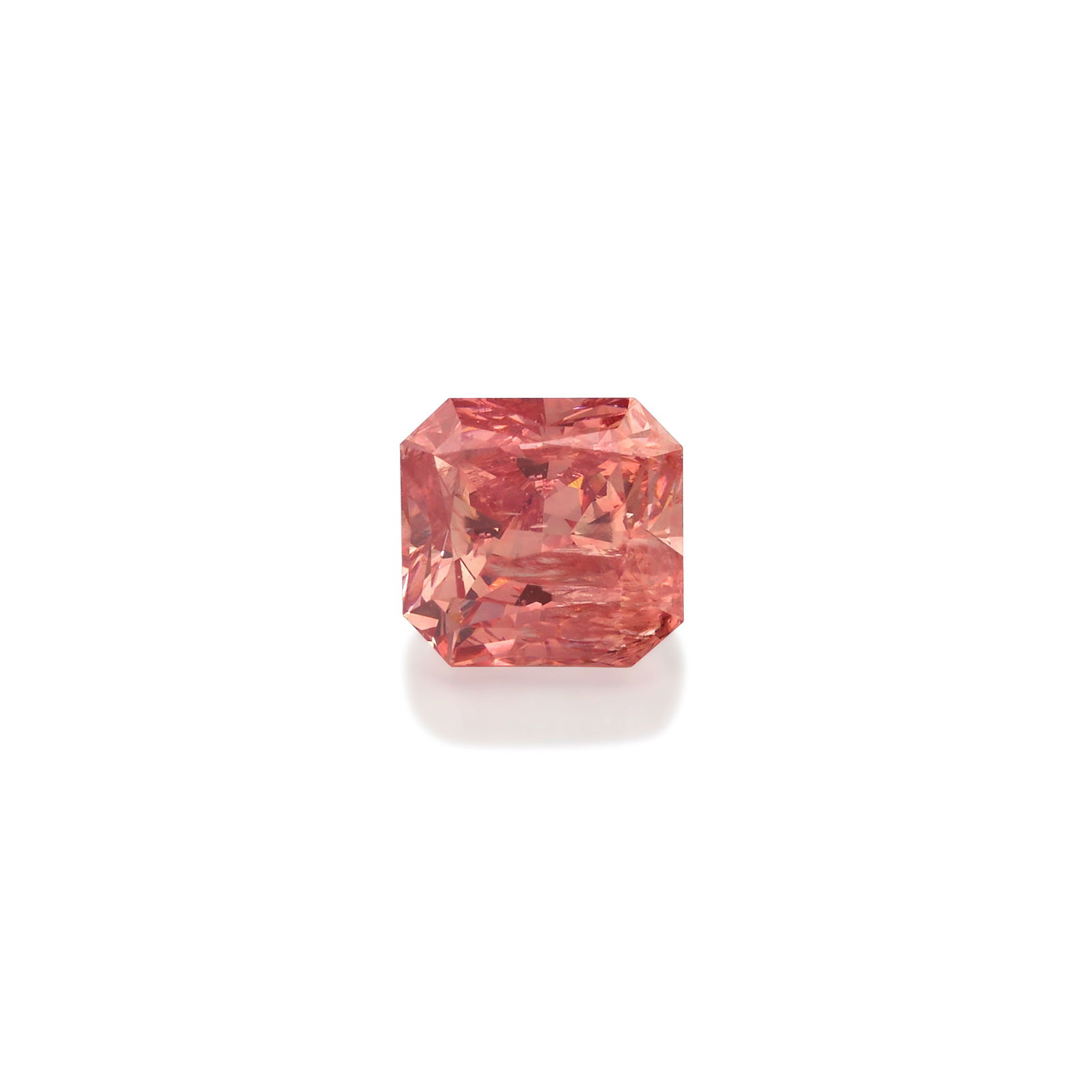 AN UNMOUNTED FANCY INTENSE PINK DIAMOND: AN UNMOUNTED FANCY INTENSE PINK DIAMONDA cut-cornered square, modified brilliant-cut, Fancy Intense Pink diamond, weighing 0.47 caratFootnotes:Accompanied by GIA Report 2231853746, dated February 02,