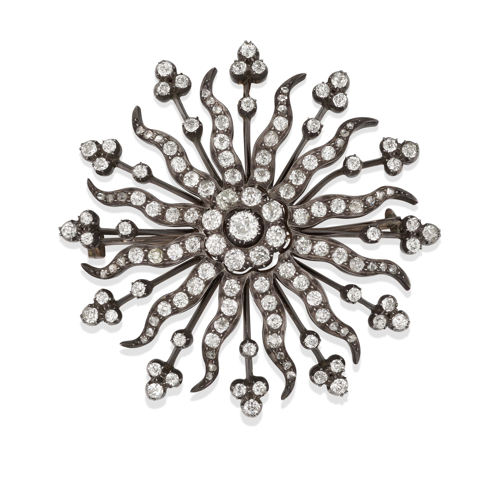 A DIAMOND PENDANT BROOCH, CIRCA 1870 (1 of 1)