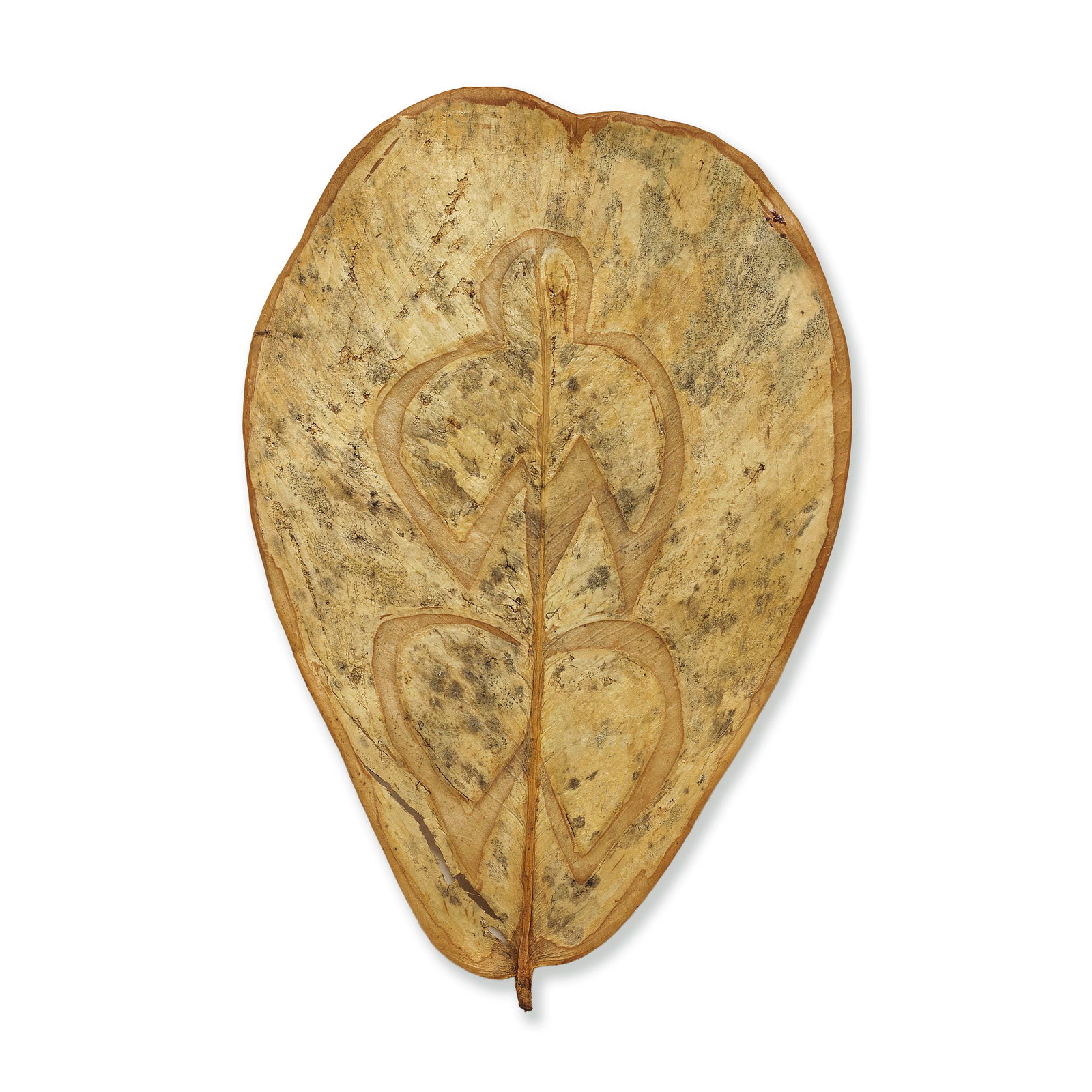 ANA MENDIETA (1948-1985) Untitled (Executed in 1982): ANA MENDIETA (1948-1985) Untitled design on leaf 20 x 13.5cm (7 7/8 x 5 3/8in). Executed in 1982 Footnotes: Provenance Galerie Lelong, New York Acquired from the above