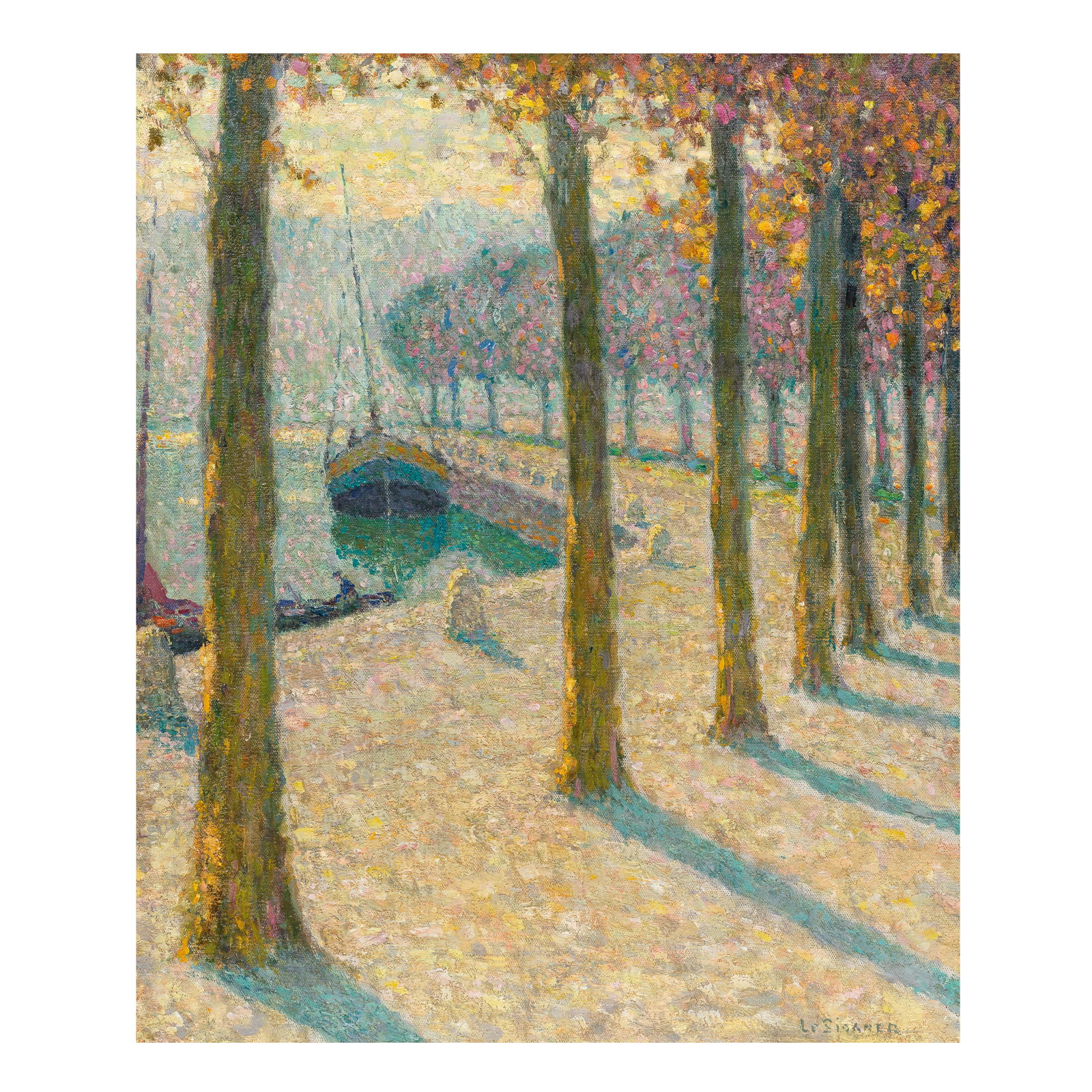 HENRI LE SIDANER (1862-1939) Les arbres sur la rive, Quimperlé (Painted in Versailles in 1931): HENRI LE SIDANER (1862-1939) Les arbres sur la rive, Quimperlé signed 'Le Sidaner' (lower right) oil on canvas 65 x 54.2cm (25 9/16 x 21 5/16in). Painted in Versailles in 1931 Footno