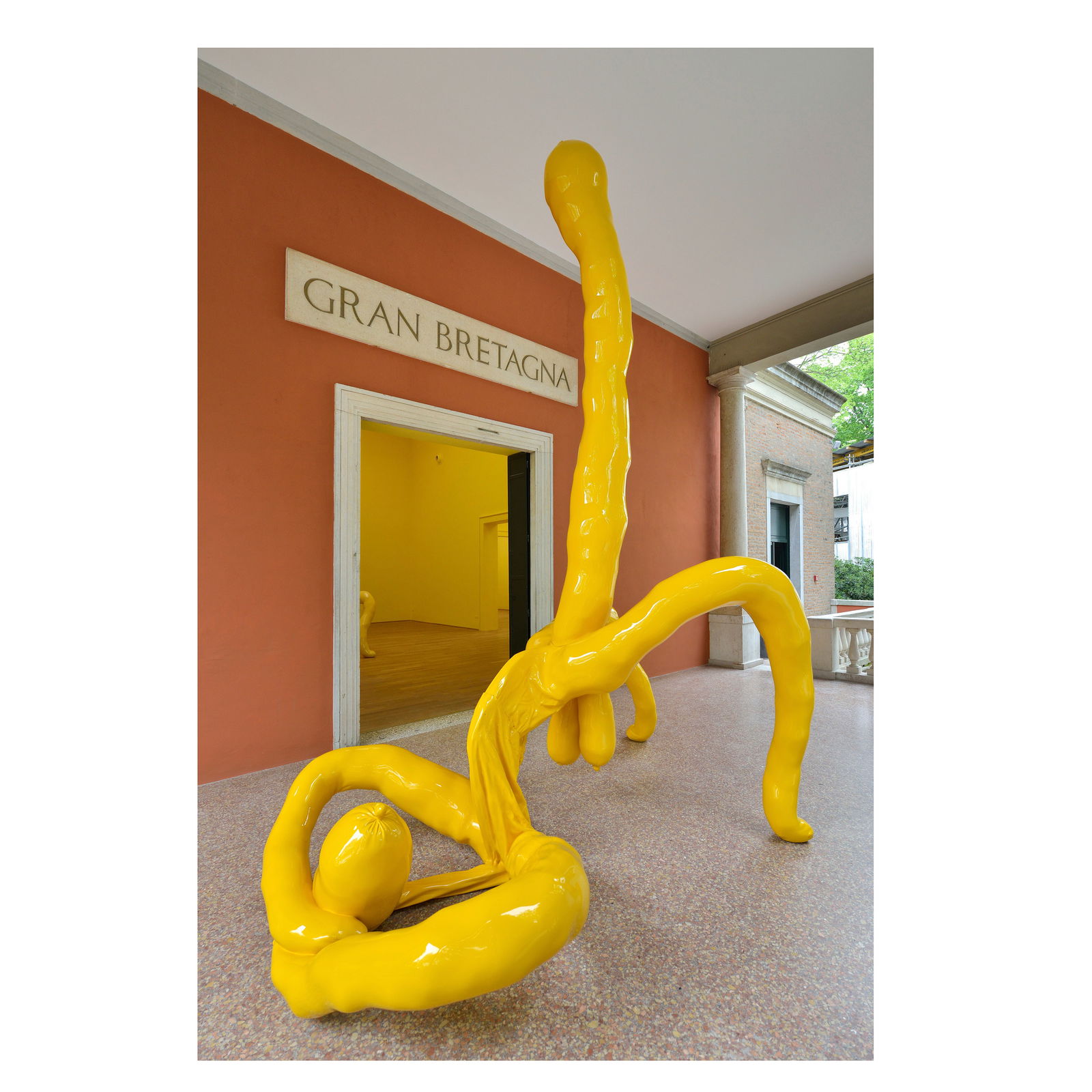 SARAH LUCAS (B. 1962) Gold Cup Maradona (Executed in 2015, this work is number 1 from an edition...: SARAH LUCAS (B. 1962) Gold Cup Maradona inscribed with the artist's signature, number and foundry mark 'Sarah Lucas 1/3' bronze 445 x 200 x 340cm (175 1/8 x 78 3/4 x 133 7/8in). Executed in 2015, this