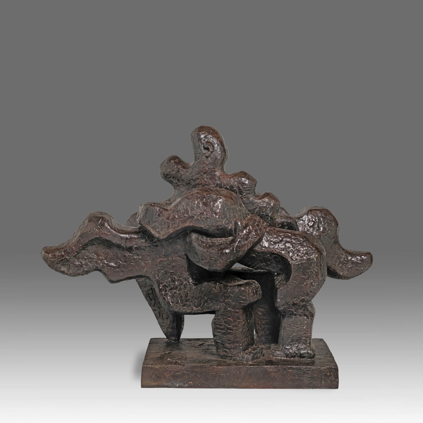 JACQUES LIPCHITZ (1891-1973) Jacob and the Angel (Jacob Struggling with the Angel) (Conceived in...: JACQUES LIPCHITZ (1891-1973) Jacob and the Angel (Jacob Struggling with the Angel) signed and numbered 'J. Lipchitz 5/7' and marked with the artist's thumbprint (on the top of the base) bronze with da