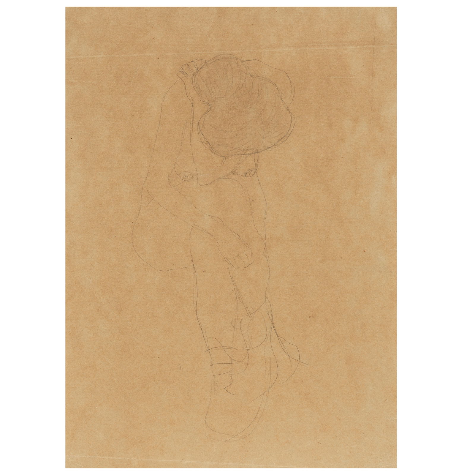 GUSTAV KLIMT (1862-1918) Sitzender Frauenakt von vorne (Executed circa 1903-1904): GUSTAV KLIMT (1862-1918) Sitzender Frauenakt von vorne pencil on paper 44.1 x 30.4cm (17 3/8 x 11 15/16in). Executed circa 1903-1904 Footnotes: Provenance L'Art Ancien, Zur