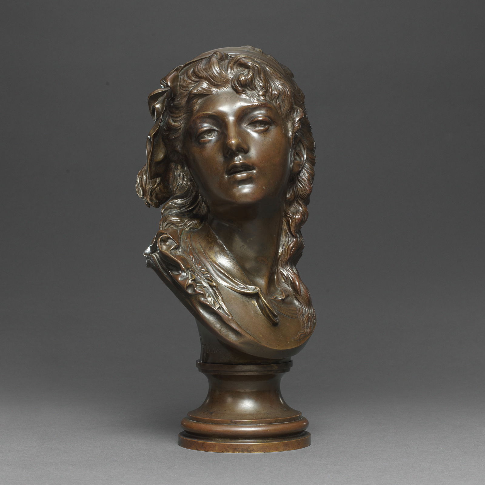 AUGUSTE RODIN (1840-1917) Buste de Suzon, taille originale dite aussi 'taille n°5' (Conceiv...: AUGUSTE RODIN (1840-1917) Buste de Suzon, taille originale dite aussi 'taille no. 5' signed 'A. Rodin' (on the left side) and inscribed with the foundry mark 'Cie des Bronzes à Bruxelles' (on the