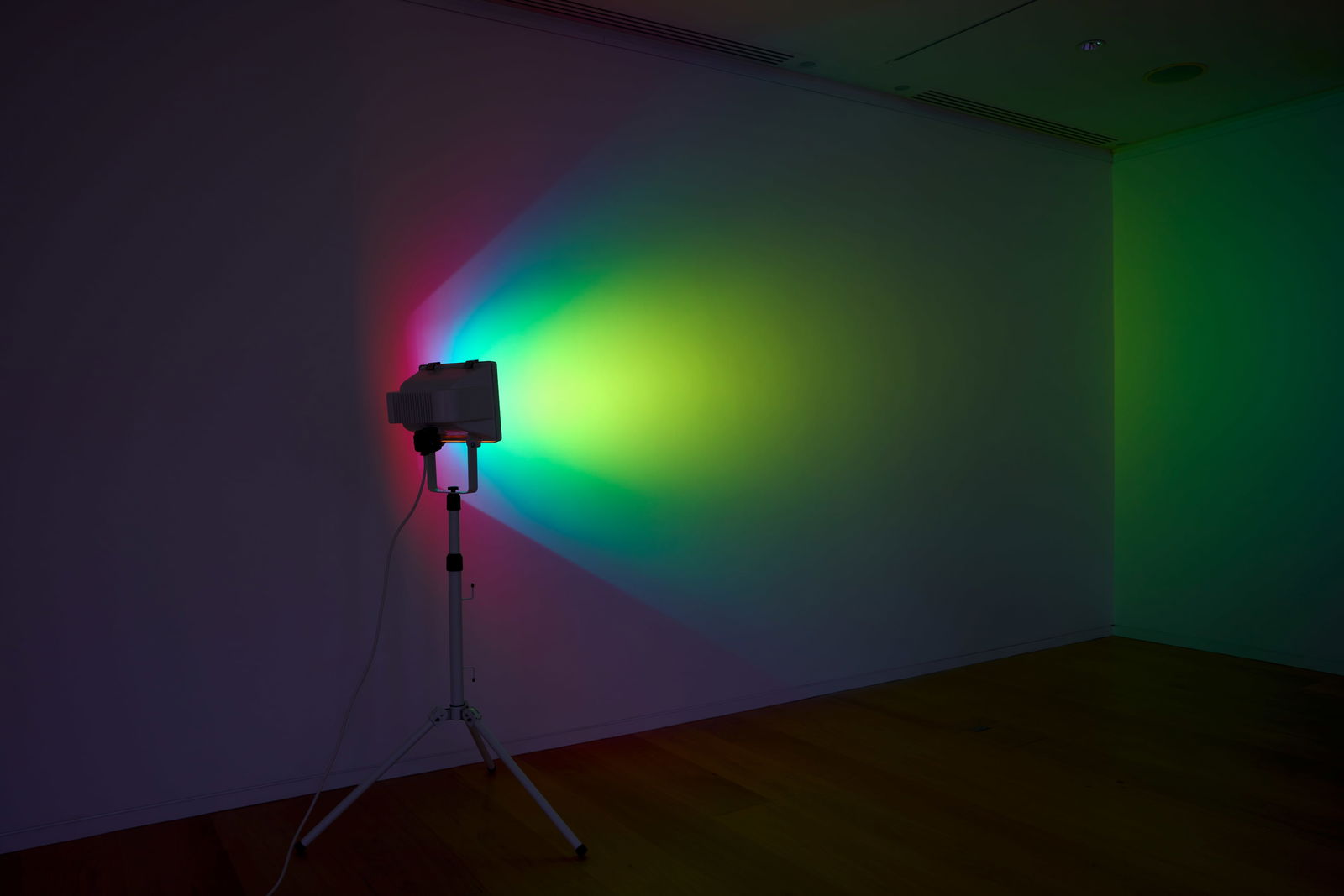 ANN VERONICA JANSSENS (B. 1956) Light, Yellow, Green Dimensions variable: 137 x 83 x 70cm (53 7/...: ANN VERONICA JANSSENS (B. 1956) Light, Yellow, Green projector (L), dichroic filter and tripod Dimensions variable: 137 x 83 x 70cm (53 7/8 x 32 5/8 x 27 5/8in). Executed in 2005, this work is number