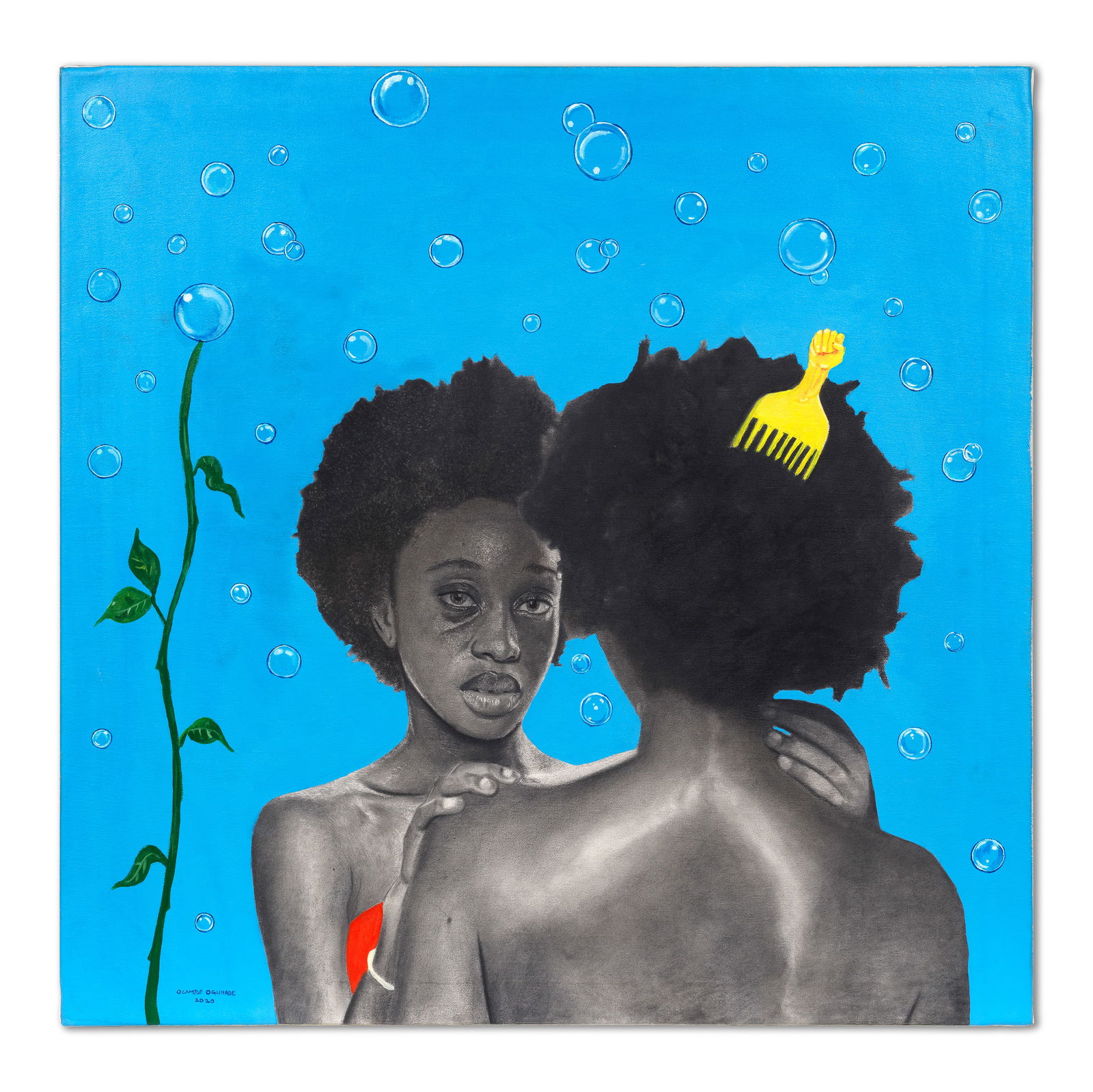 OLAMIDE OGUNADE (B. 1996) Dialogue with Thyself (Painted in 2020) (1 of 1)