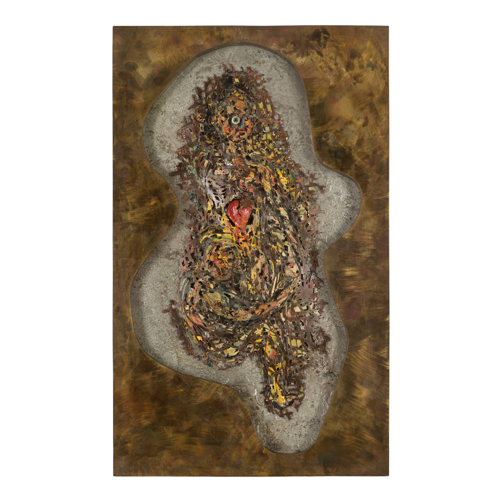 PHILIP (1907-1987) AND KELVIN LAVERNE (1937-2025) Unique 'Broken Heart' Panelcirca 1970abstract ... (1 of 1)