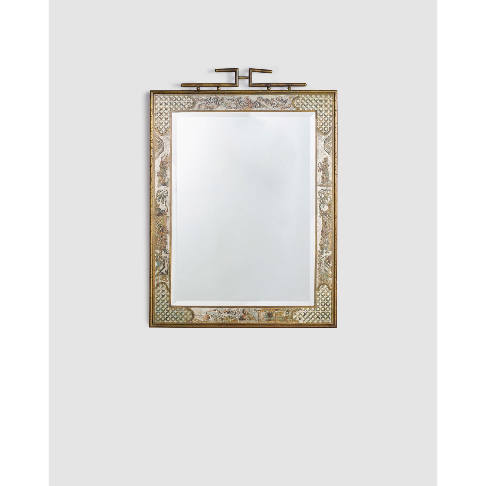 PHILIP (1907-1987) AND KELVIN LAVERNE (1937-2025) Rare 'Chine Fret' Mirrorcirca 1960patinated an... (1 of 1)