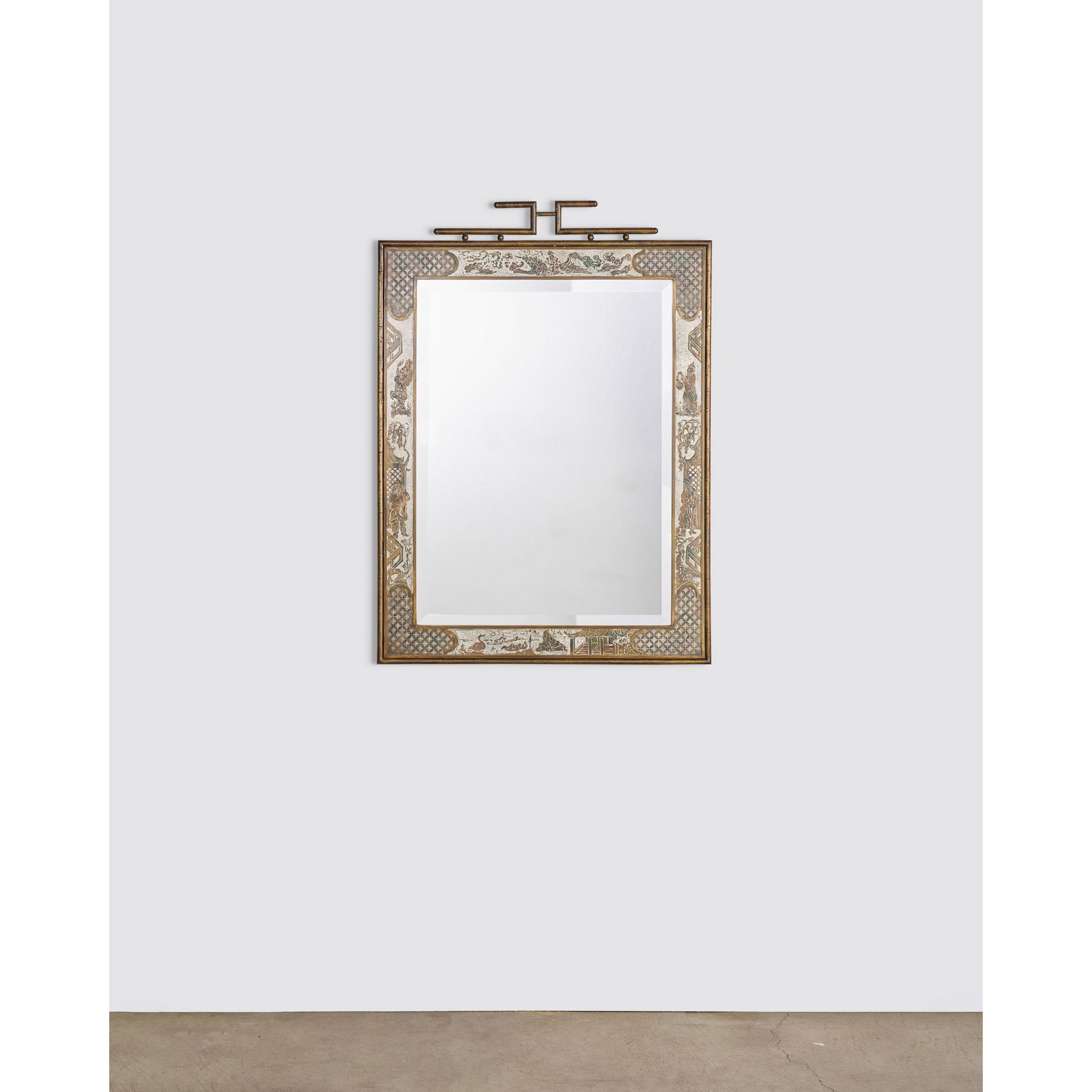 PHILIP (1907-1987) AND KELVIN LAVERNE (1937-2025) Rare 'Chine Fret' Mirrorcirca 1960patinated an... (1 of 1)