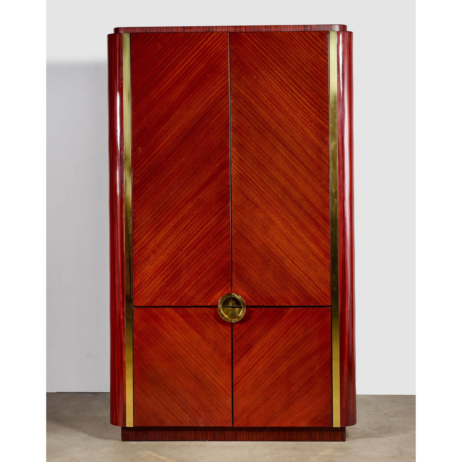 KARL SPRINGER (1931-1991) Special Order 'Oval Cabinet'circa 1985for Karl Springer Ltd., mahogany... (1 of 1)
