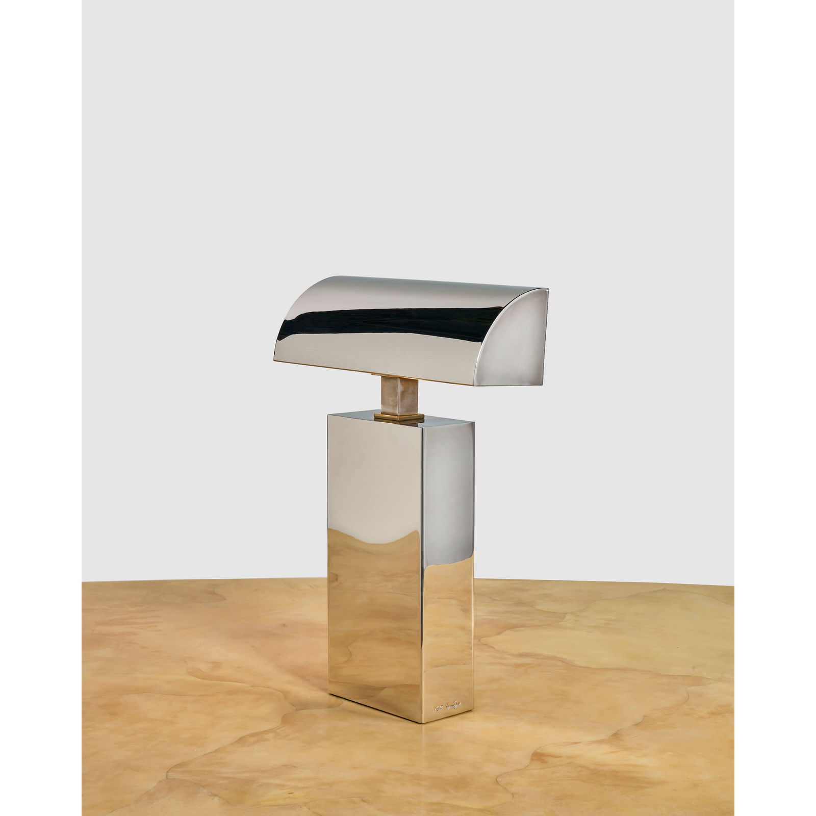 KARL SPRINGER (1931-1991) 'Sculpture' Desk Lampcirca 1980for Karl Springer Ltd., chrome-plated s... (1 of 1)