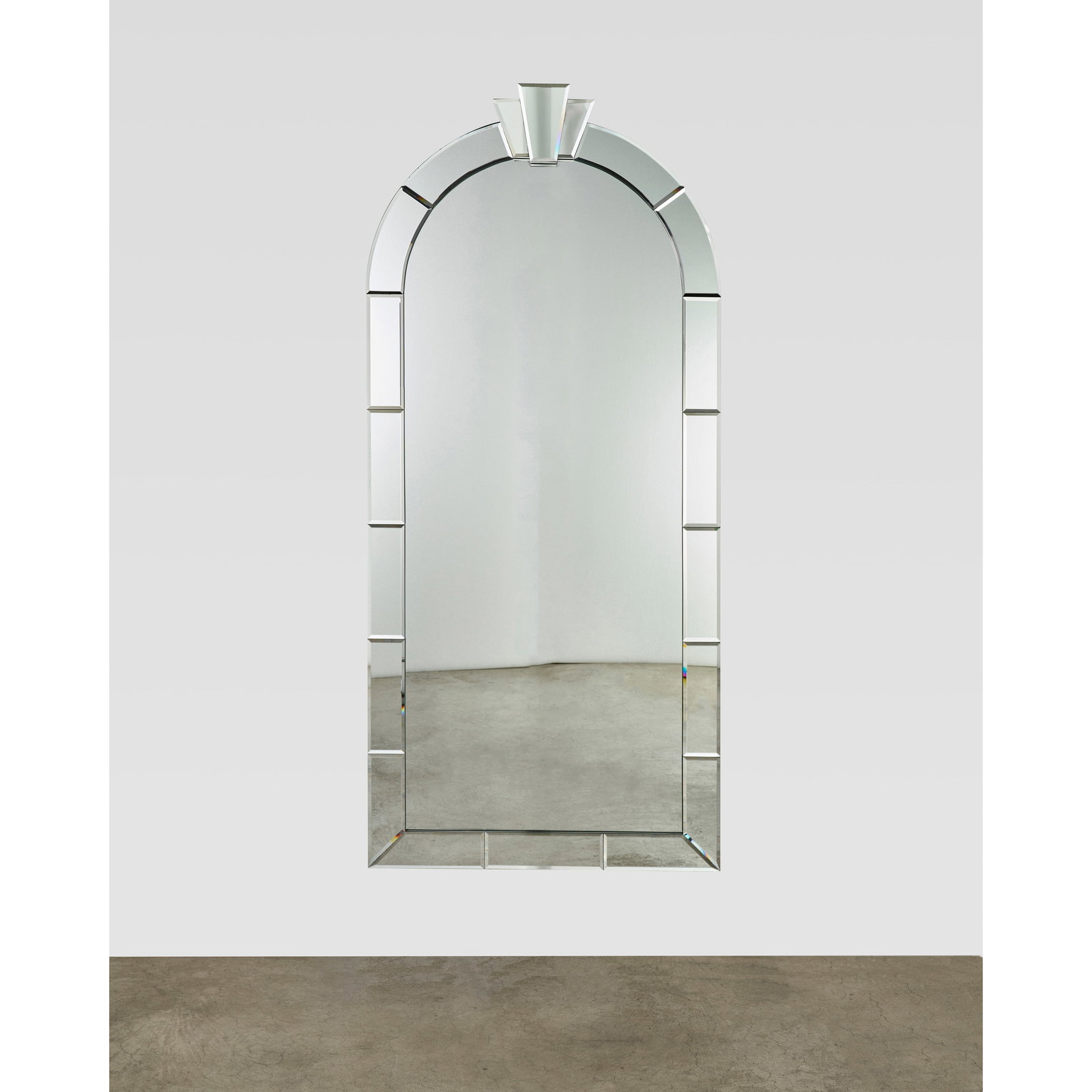 KARL SPRINGER (1931-1991) Monumental 'Dome Top Art Deco' Wall Mirrorcirca 1980for Karl Springer ... (1 of 1)