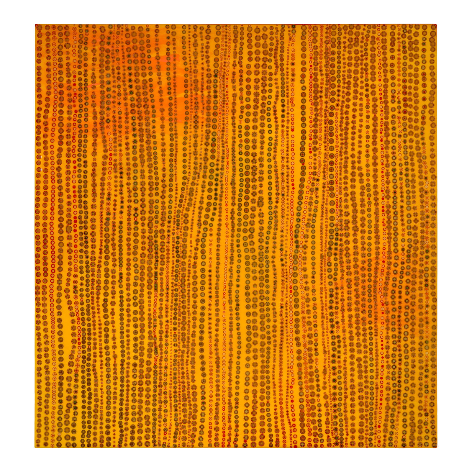 MARKUS LINNENBRINK (b. 1961) How Many Holes 37 x 35 1/4 in (94 x 89.4 cm) (Painted in 2001): MARKUS LINNENBRINK (b. 1961) How Many Holes signed, inscribed and dated 'Markus Linnenbrink 2001 'How Many Holes'' (on the reverse) synthetic resin and acrylic on wood 37 x 35 1/4 in (94 x 89.4 cm) Pa