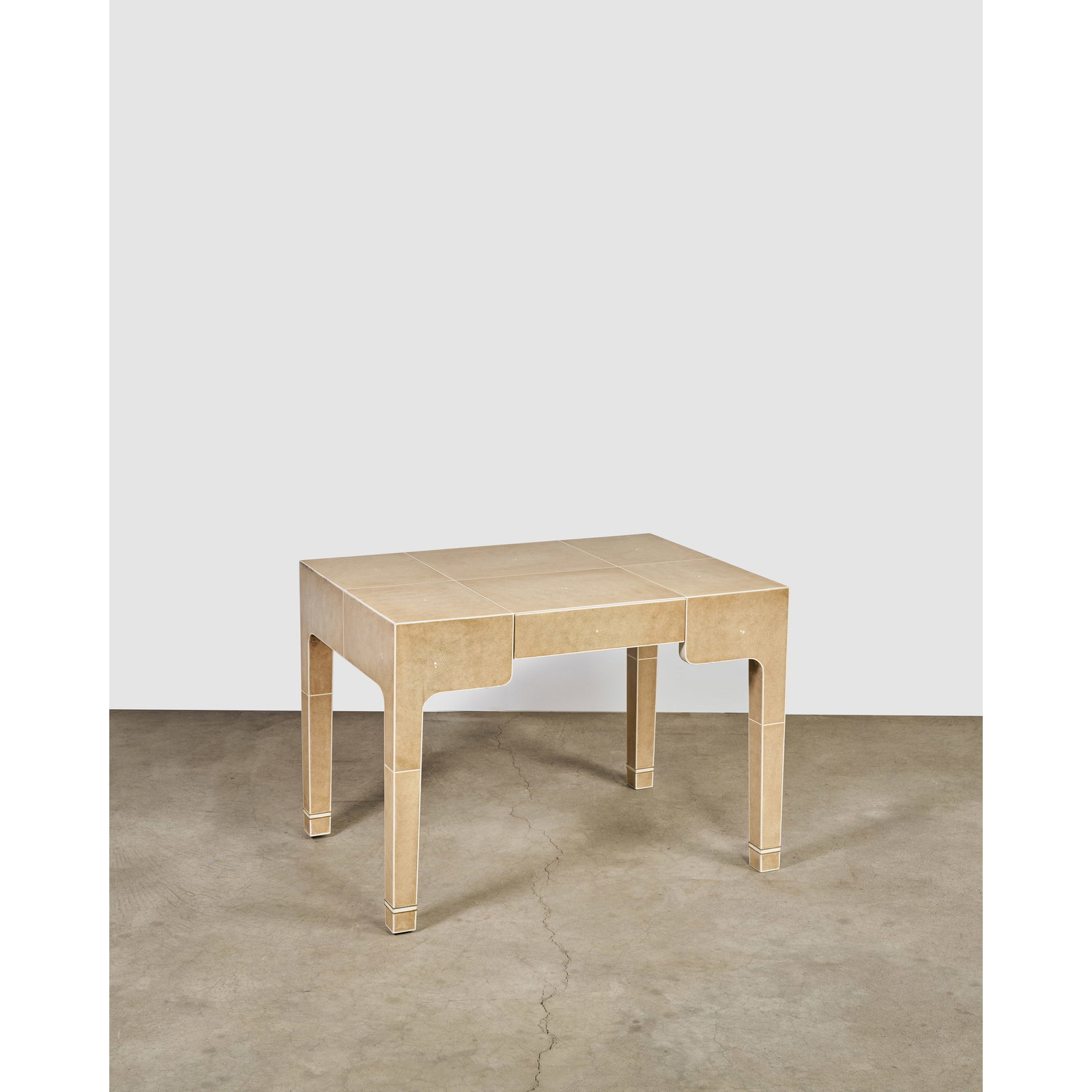 KARL SPRINGER (1931-1991) 'Chinese Parson Style' Desk1980sfor Karl Springer Ltd., shagreen and b... (1 of 1)