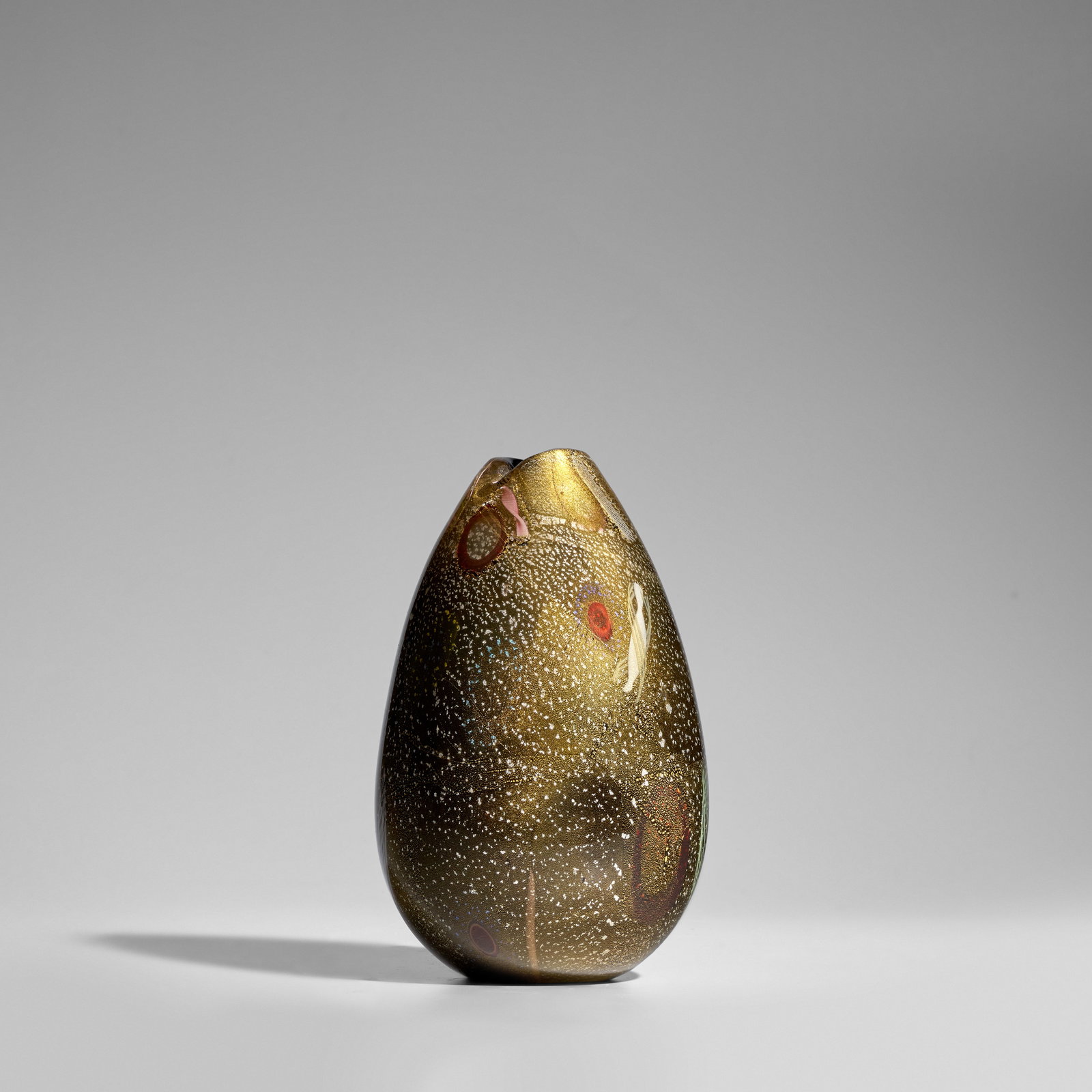 ALDO NASON (BORN 1920) 'Vase' circa 1960for A.V.E.M., glass internally decorated with gold foil ... (1 of 1)