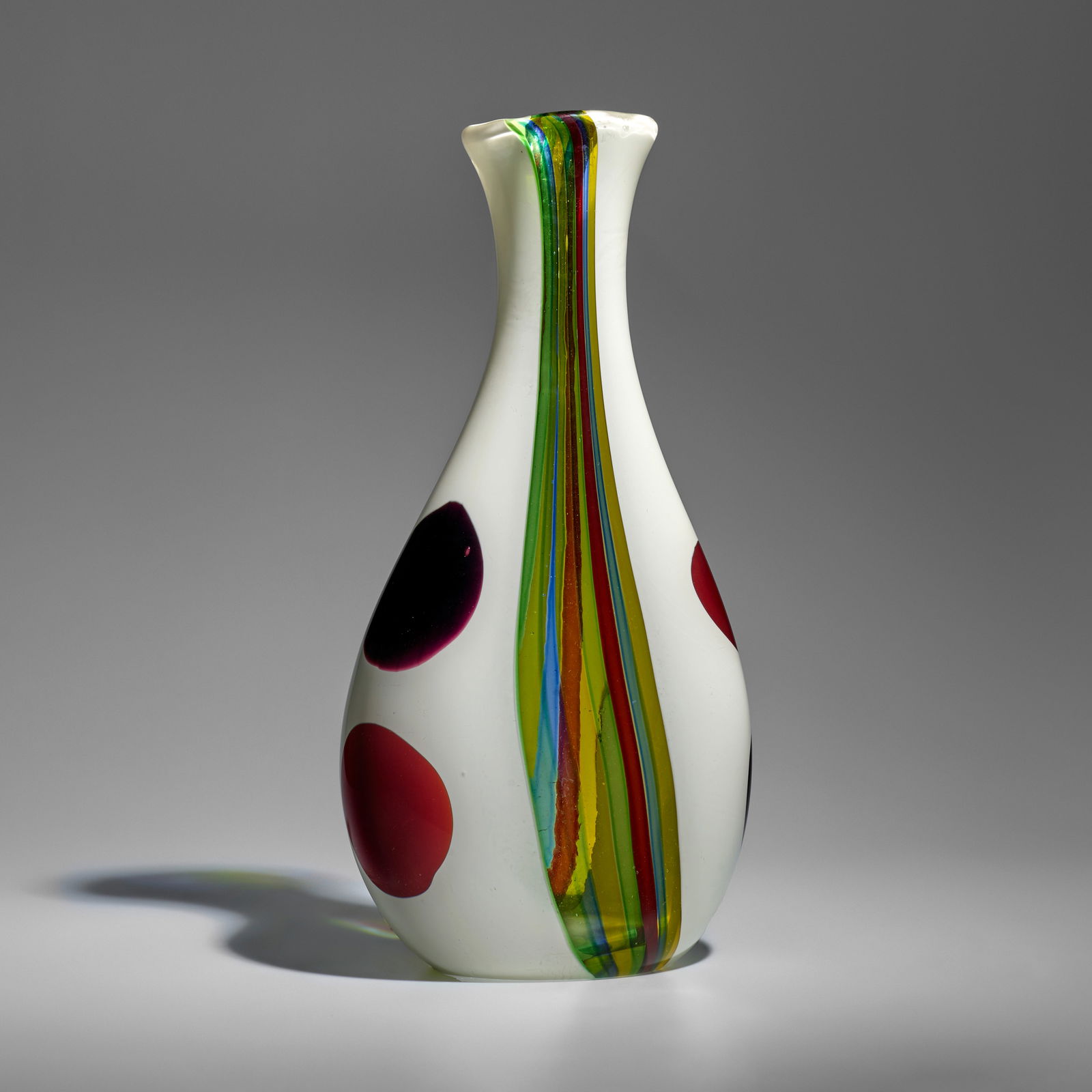 ANZOLO FUGA (1912-1998) 'A Canne Macchiato' Vasecirca 1956model no. 13522, for A.V.E.M, internal... (1 of 1)