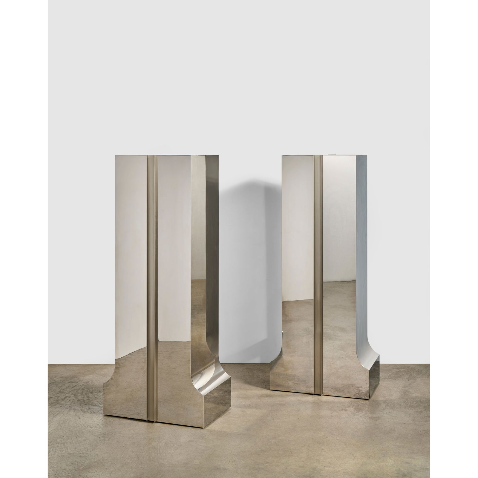 KARL SPRINGER (1931-1991) Pair of Monumental Illuminated Custom Order 'Athena' Pedestalscirca 19... (1 of 1)